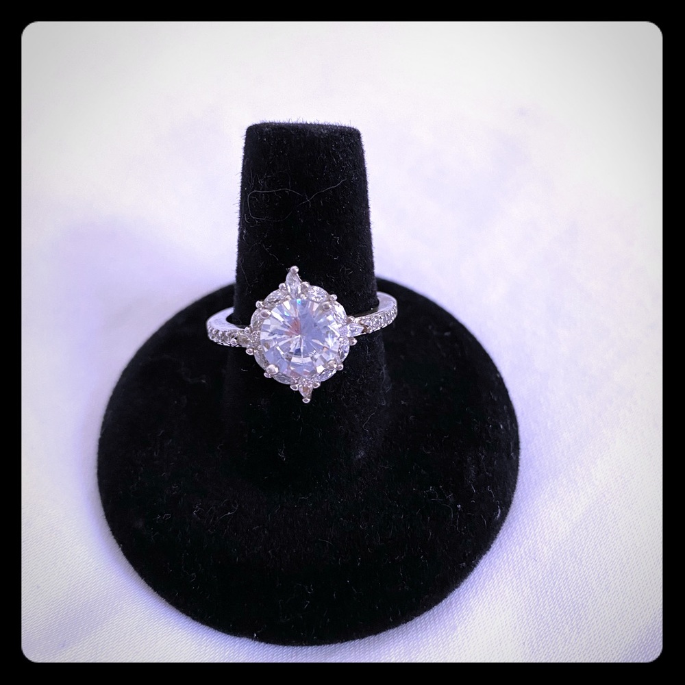 Luxury Flower 3ct AAA CZ Zircon Ring 925